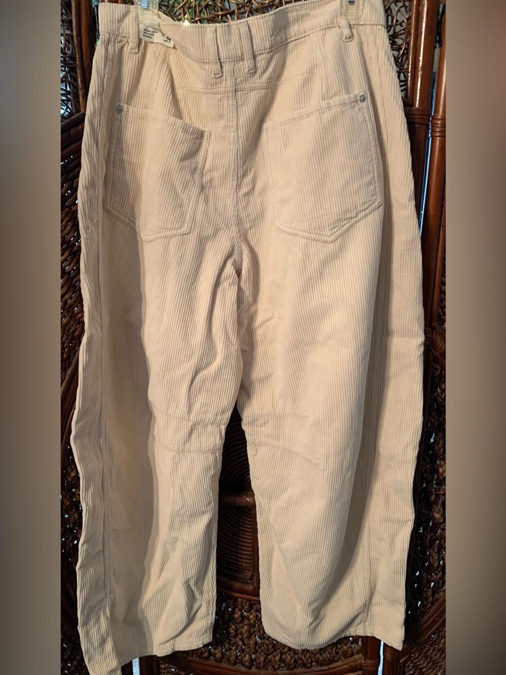 NEW Free People Size 29 We the Free Good Luck Mid Rise Cord Barrel Jeans $128 - Picture 10 of 16